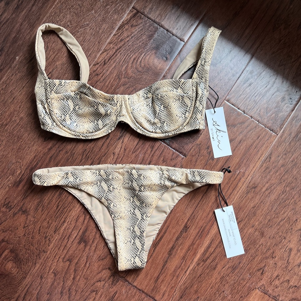 Snakeskin two piece women’s bikini size medium